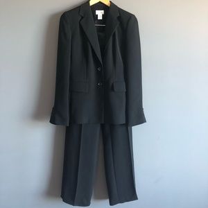 Ann Taylor black pinstripe suit 2